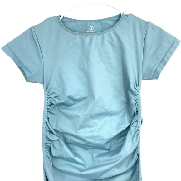 BLANQI EVERYDAY Maternity Cap‎ Sleeve Crew Neck Dress Sky Blue Small/Medium - Picture 3 of 5